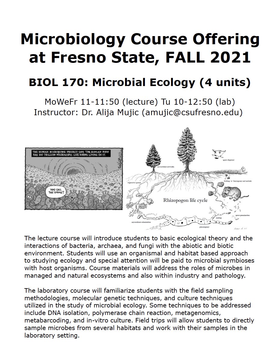 Microbial Ecology class open!