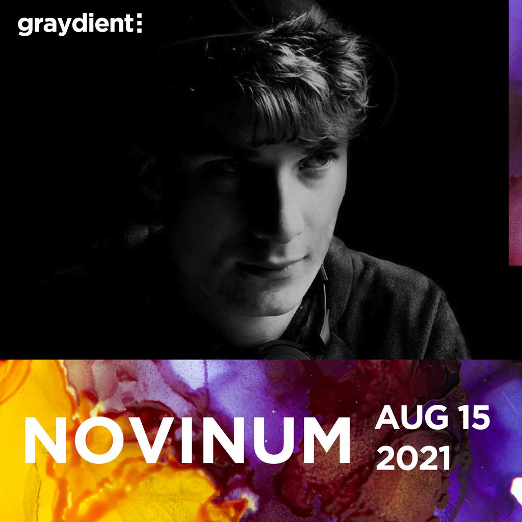 This Sunday, German electronica protege @No_Vinum joins us on Gallery Sessions to celebrate the release of his new single, 'Justice' with Tisendele &amp; Mira. Out not on Graydient Collective

🗓️ August 15th 3PM PT:
Twitch.tv/GraydientArts