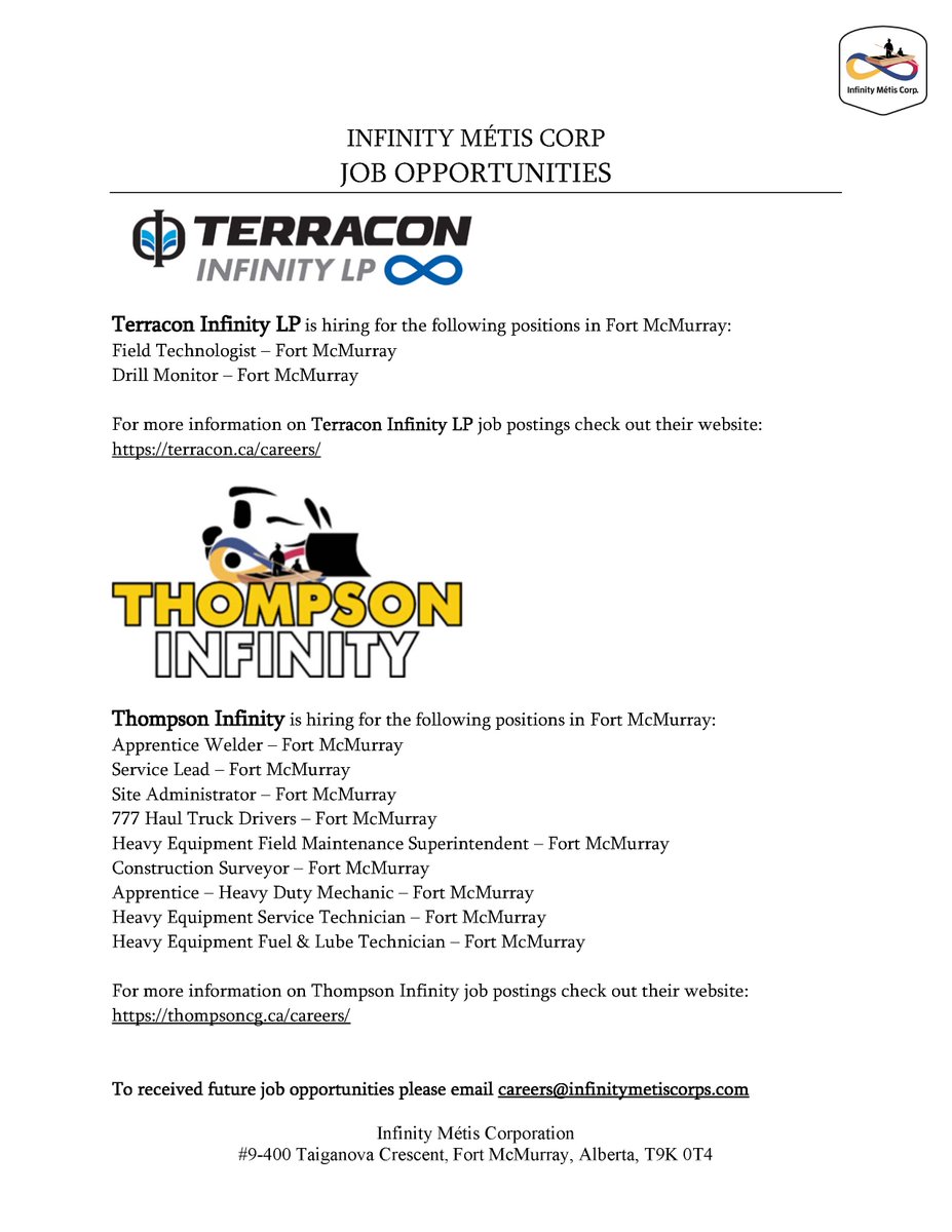 Infinity Métis Corporation tweet media