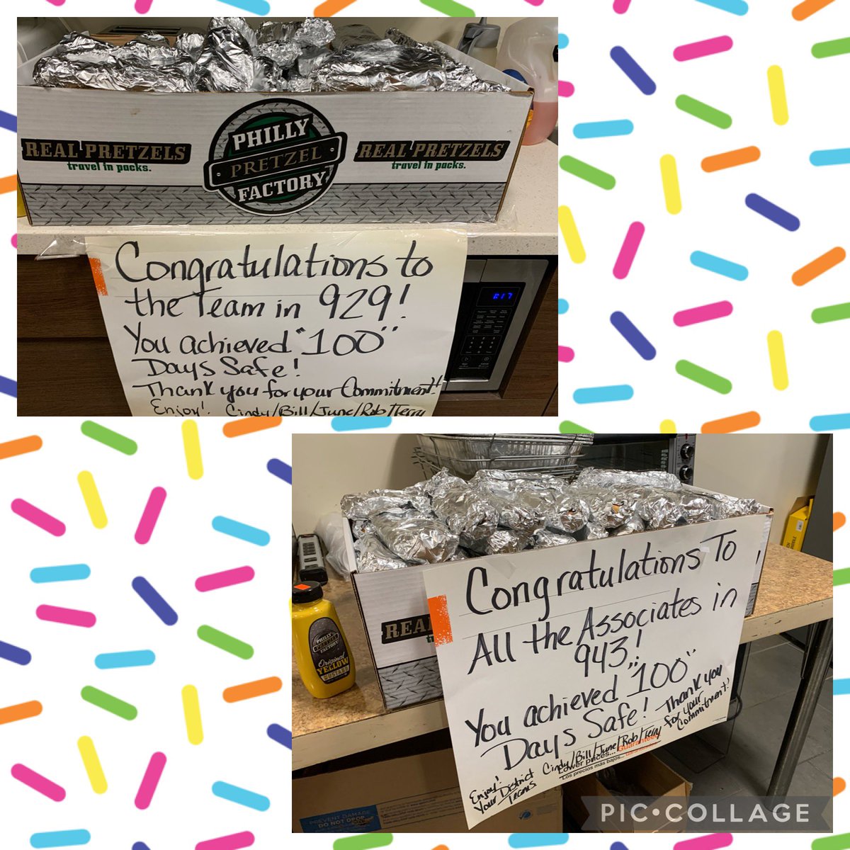 Cindy Wilkie (@wilkie_cindy) on Twitter photo Celebrating 100 Days Safe in 943 Cape May and 929 Deptford today! Thank you for your commitment to Safety! 🥨🥨🥨<a href="/bthompson17/">Bill Thompson</a> <a href="/thdallison/">Allison Martin</a> <a href="/tmccarthy095/">Tim McCarthy</a> <a href="/LombaJess/">Jess Lomba</a> <a href="/cquigley609/">Christina Quigley</a> Celebrating 100 Days Safe in 943 Cape May and 929 Deptford today! Thank you for your commitment to Safety! 🥨🥨🥨<a href="/bthompson17/">Bill Thompson</a> <a href="/thdallison/">Allison Martin</a> <a href="/tmccarthy095/">Tim McCarthy</a> <a href="/LombaJess/">Jess Lomba</a> <a href="/cquigley609/">Christina Quigley</a>