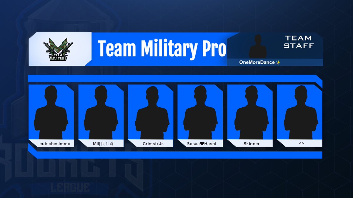 🇩🇪 Team Military Pro (50/65)

🗣️ <a href="/NahianCR/">Nahian</a> 

👤 @immosweats
👤 @Mil_iamtoxic
👤 <a href="/Crimsix12/">CrimsixRoyale</a>
👤 Sosaa❤Hashi
👤 <a href="/Skinner_CR/">Skinner</a>
👤 ^^

#RLS7
<a href="/TeamMilitaryGG/">TeamMilitarygg</a>