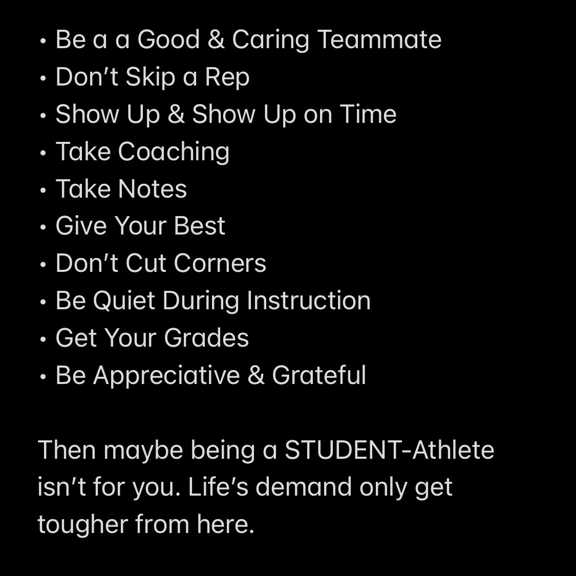 RECRUITs: If your coaches are always having to remind you to..

#Recruiting101