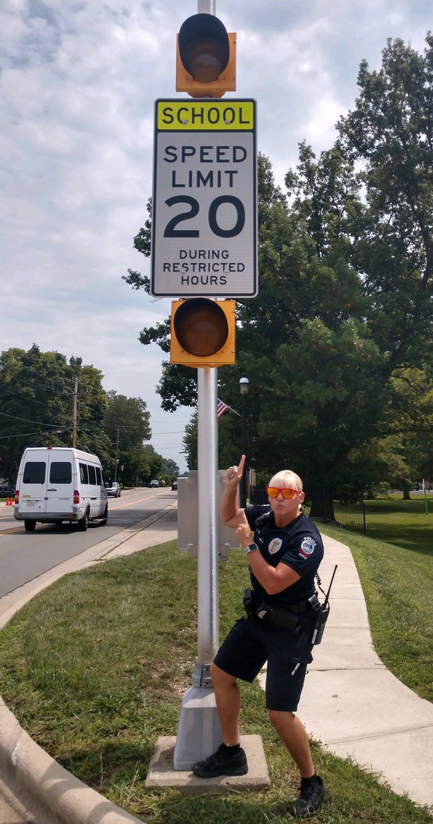 Starting Monday morning these signs will be flashing again.  When they are, 20 mph means 20 mph.  
We want all of our Cruiser students to get to and from school safely.  
#gocruisers #igtbac