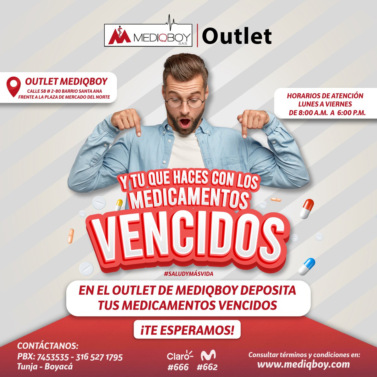mediqboy's tweet photo. 👉 ¡Y tu que haces con los medicamentos vencidos! 👈
En el Outlet de mediqboy deposita tus medicamentos vencidos
📞 Contáctanos al PBX 7453535 o al 3165271795 en Tunja Boyacá
💊 Conoce más de nosotros 💊
https://t.co/Wk6cy2INzX https://t.co/Qde1yJSh1F