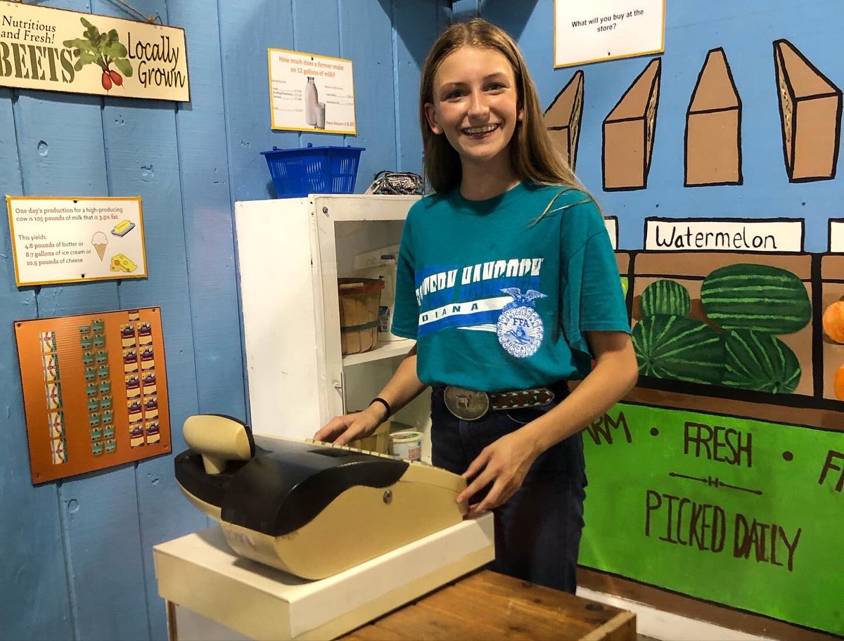 EH_FFA's tweet photo. Be sure to go check out the FFA Pavilion for fun activities and you’ll even get to see EH FFA Alum and Indiana FFA State Treasurer @JordynWickard ! https://t.co/MN7bHKJy7o