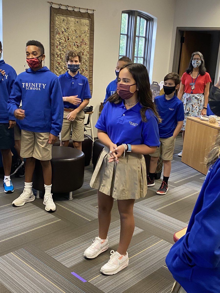 kstorysquared's tweet photo. Our #6thTrinity students demonstrated their leadership today by leading the pledge, prayer, and song at our first “assembly.” @JosephPMarshall talked about #respect and #responsibility. #trinitylearns #trinityleads https://t.co/BaCFtRBA7b