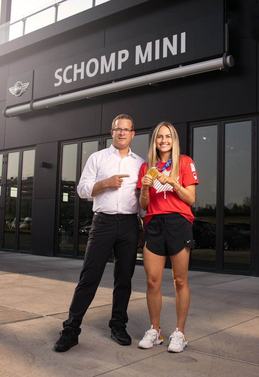 schompauto's tweet image. Canadian Soccer Gold Medalist and Coloradan, Janine Beckie, visited with Schomp employees and their families at Schomp Mini. Janine talked about her experience and success at the 2020 Tokyo Olympics. 

Thanks for visiting @janinebeckie!