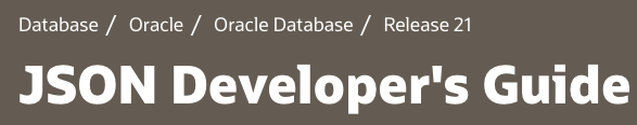 bch_t's tweet image. The JSON Developer Guide for Database Release 21c just went live! Thanks Drew (our awesome doc writer)
Check it out here:
docs.oracle.com/en/database/or…
#oracle #json #oracle21c #SQL