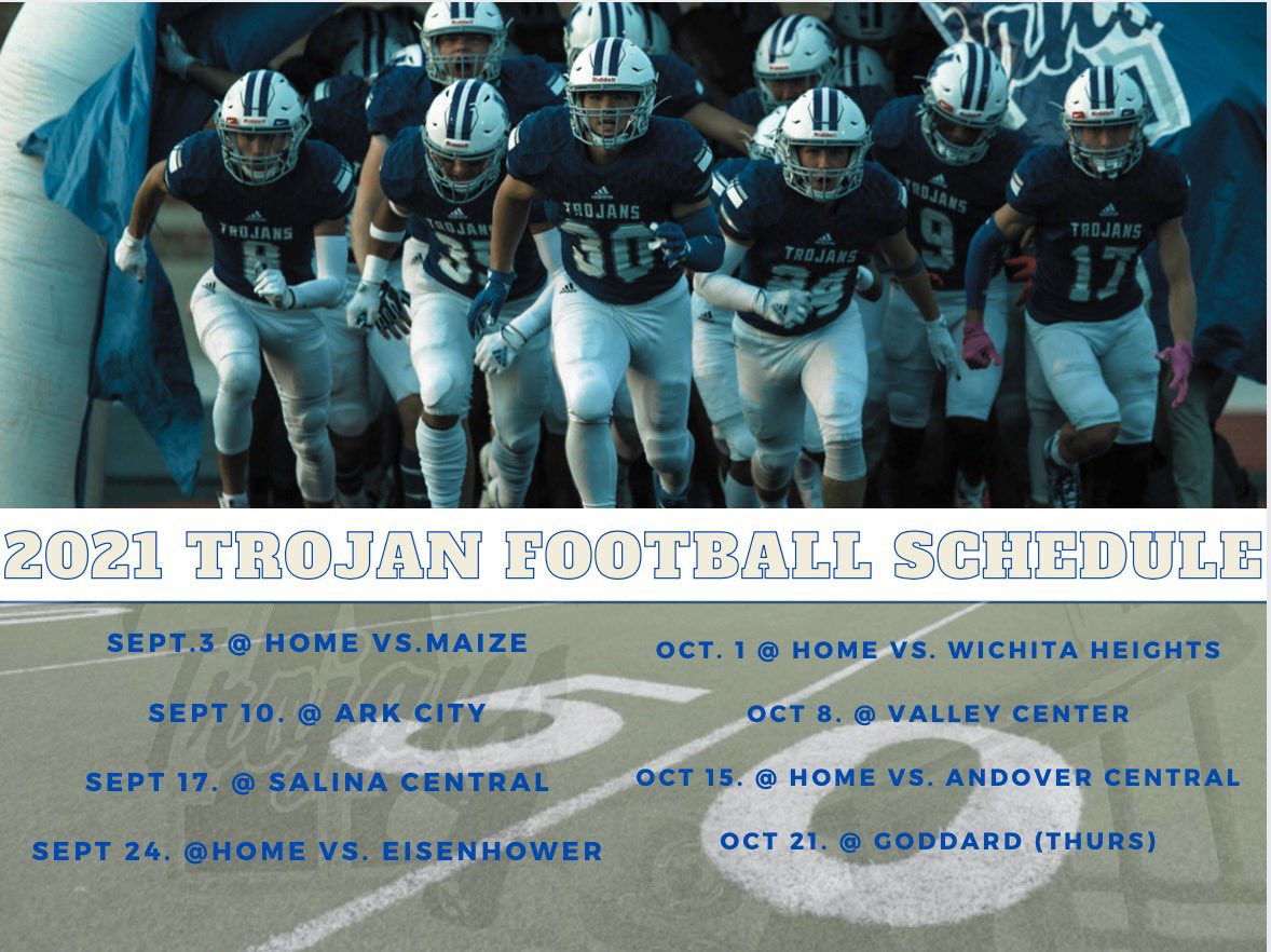 Friday Night Lights Schedule 💪🏼🤙🏻<a href="/AHSTrojanAthlet/">Andover Athletics</a> <a href="/AndoverHighKS/">Andover (KS) High School</a>