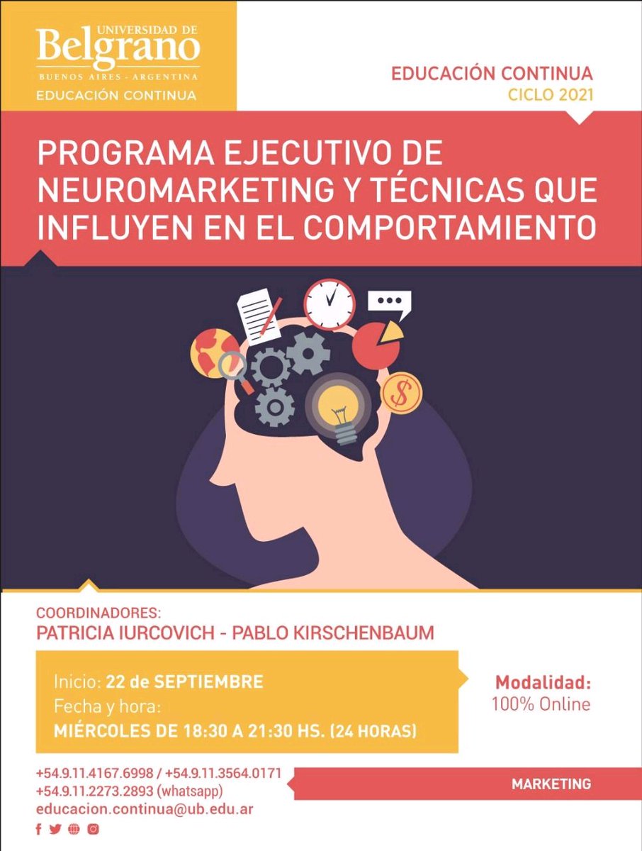 estratPRECIO's tweet photo. Si desea aprender como se influencia en las decisiones de compra desde casos y técnicas basadas en #neurociencias #neuromarketing, curso online https://t.co/ikNxN8MFKt