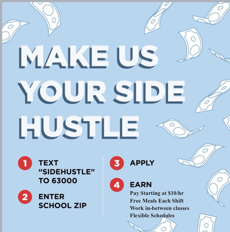 uscbdining's tweet photo. Looking to make some extra money? Join the USCB Dining team
Pay starting at $10/hr https://t.co/KakH0wtiy0