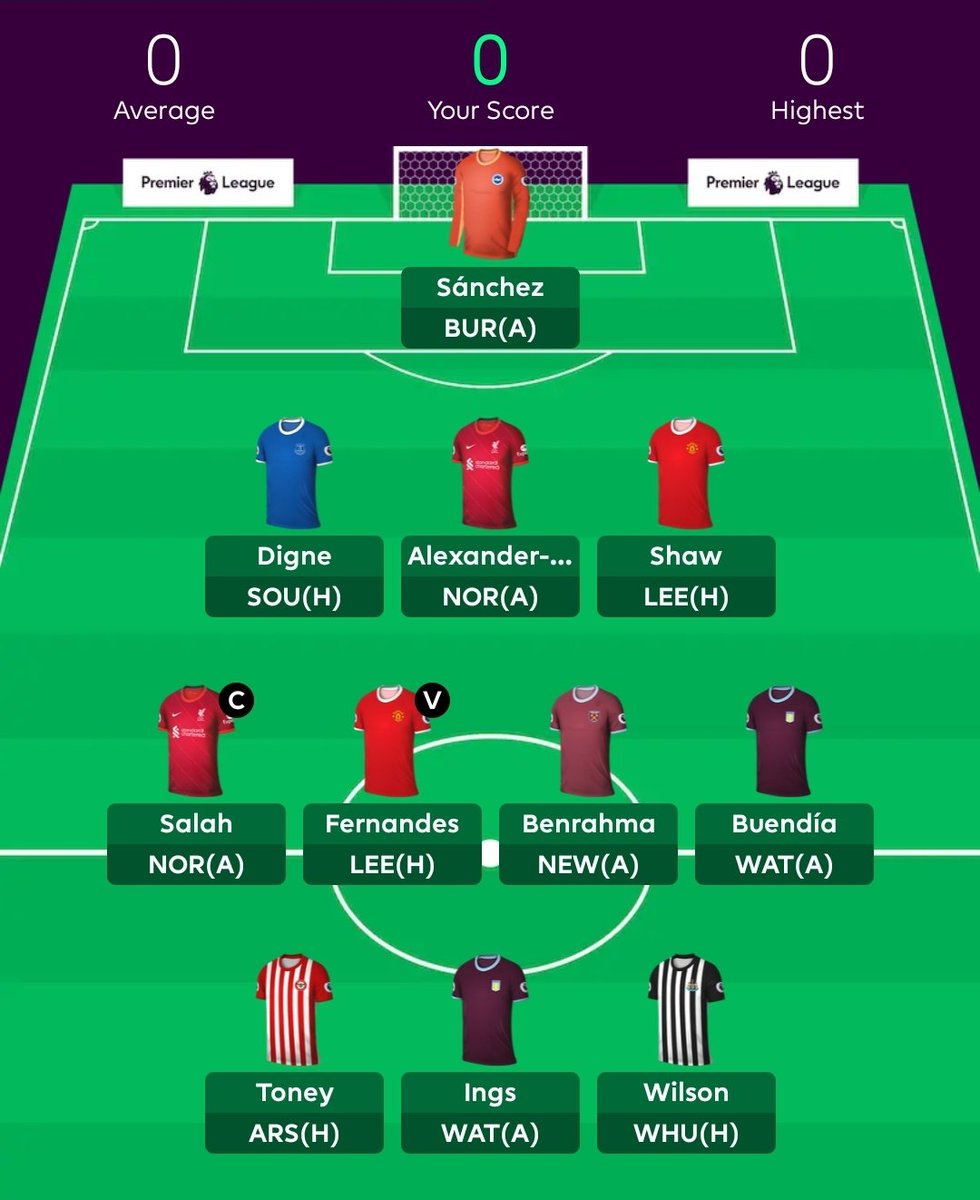 dantappenden's tweet photo. @OfficialFPL Happy with this for the first few weeks before the wildcard is played... https://t.co/59Rzu4w6b1