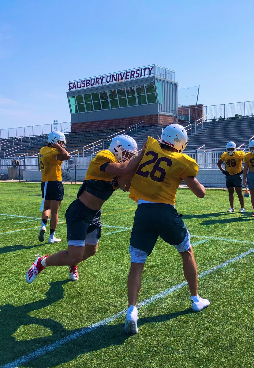 SeaGullFootball's tweet photo. First Day of pads! 
3 weeks from today…6pm Reading, PA it’s on!!!
#GoGulls #GoldPride https://t.co/ebISlkHK91