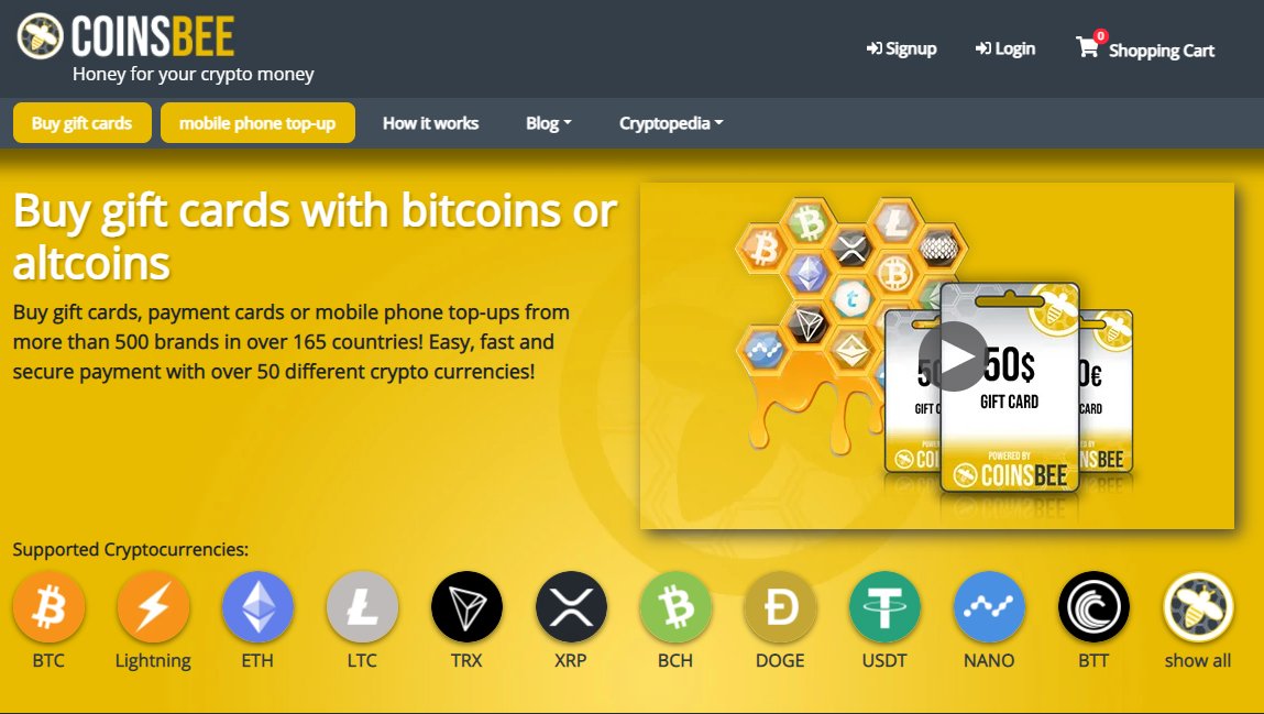 coinsbee's tweet photo. Find all of your favorite gift cards on Coinsbee and pay them through the most popular #cryptocurrenceies including #bitcoin #eth #bnb #ltc and many more.
Buy Gift cards using #crypto from #coinsbee.
https://t.co/qbx3HghQyG
#eth #ltc #nano #bitcoin #ethereum #matic #polygon https://t.co/so9DBoEUFE