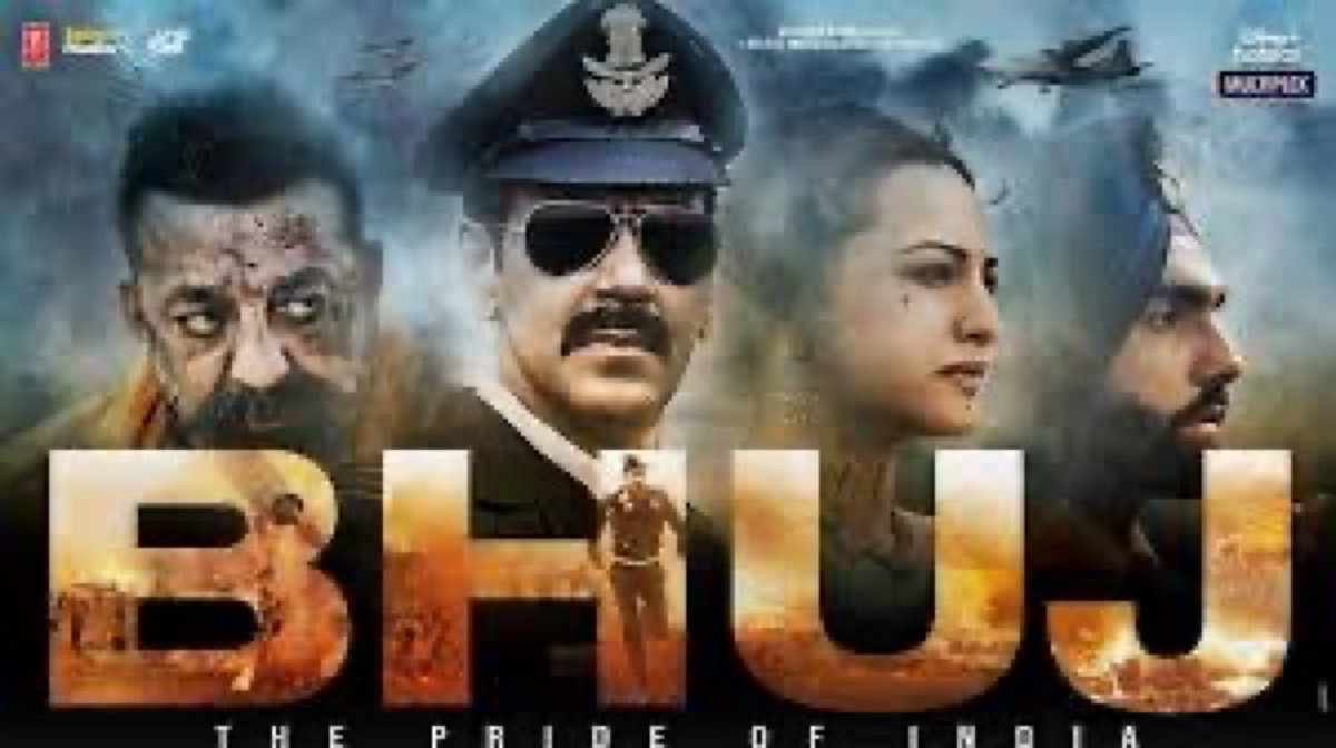 sri50's tweet photo. #BhujThePrideOfIndia a hyper nationalist war film full of jingoistic dialogues . Takes time in beginning &amp; starts ticking only towards climax! Set against milieu of 1971 Ind-Pak war, good aerial combat &amp; climax action scenes, though VFX isn’t great. @ajaydevgn holds it together. https://t.co/wyklmqLE6l