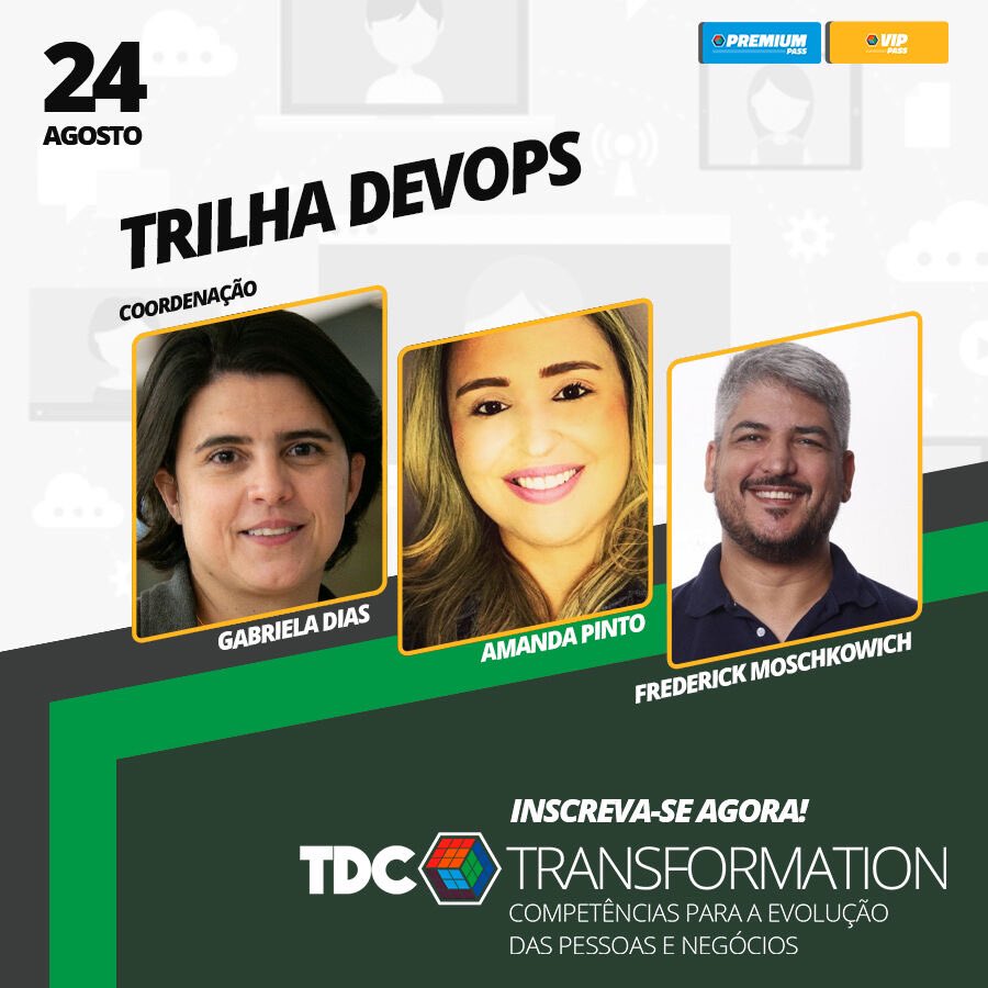 AmandaSPinto's tweet photo. Olá meus amores!
Hoje é o ultimo dia para as inscrições 2 fase para o TDC TRANSFORMATION!
E você já fez a sua inscrição?
Eu já tenho plano fidelidade!
#amotudoisso
#TrilhaDevOps
Inscrições :
✅ https://t.co/oH0Isc4Q2H
#TheDevConf #DevOps #Transformation https://t.co/huqEm8ndVX
