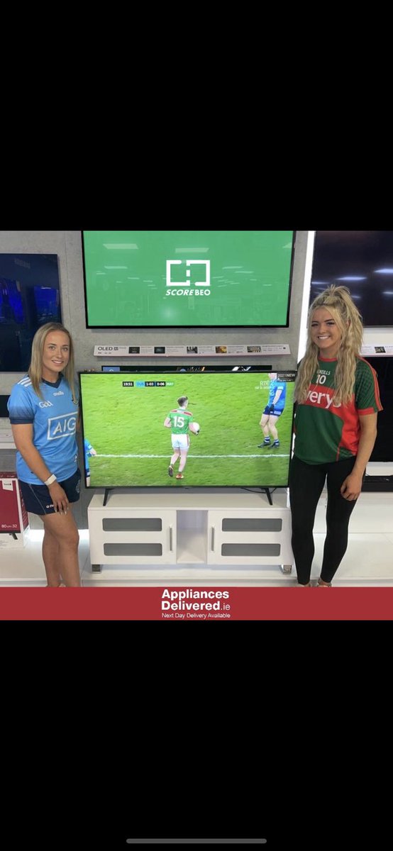 🎁 Giveaway:  We are giving away a LG 50 inch TV

We have teamed up with Appliances Delivered on the eve of the Dublin vs Mayo  All Ireland Semi Final 
appliancesdelivered.ie

To enter:
1. Follow <a href="/Score_Beo/">Score Beo</a>
2. Retweet this post
3. Comment who will win the match.

#Gaa
