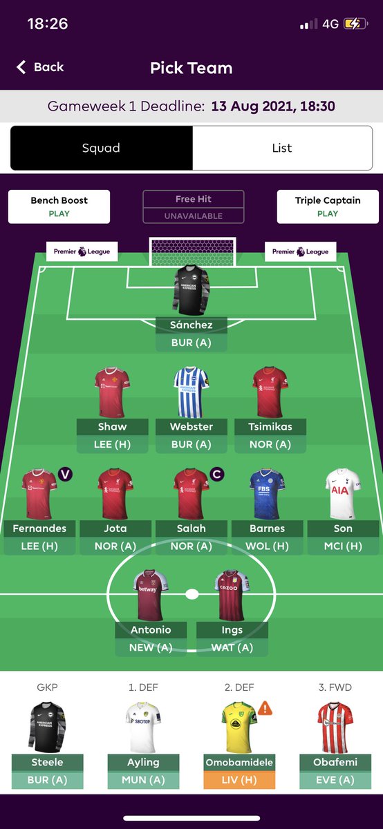 FPLConnor's tweet photo. Back for the new season 
Gameweek 1
Salah cap
Good luck all!! https://t.co/hlzNYZ7cL6