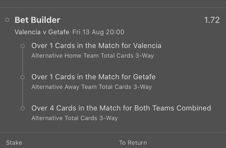 Orsato_'s tweet photo. 🇪🇸| Valencia - Getafe. Both teams over 1,5 cards and over 4,5 cards @ 1,72. This should be an intense game despite being the opener, there is a big rivalry between both clubs. This is Bordalás’ 1st game in charge of Valencia (Getafe’s former manager). https://t.co/gtapBzLPK2