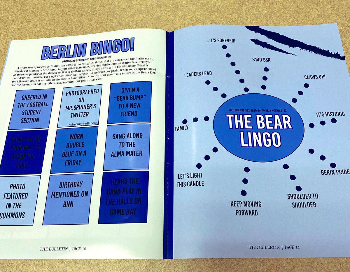 Todd_spinner's tweet image. The staff of “The Bulletin” gave all Freshman a survival guide today!  Well done Bears, well done!!  #GreatTips✔️🐻
#AwesomeIdea!✔️🐻
@obhsstudentnews @MainObhs @ObhsStudent @BerlinBears_SS @ErinBushOBHS
