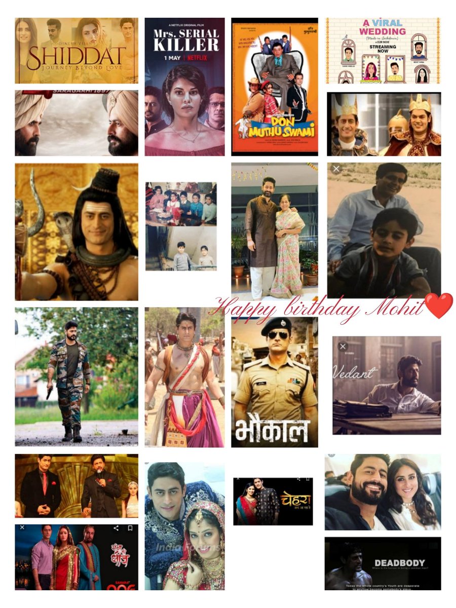 <a href="/mohituraina/">mohit raina</a> 
Happy happy birthday Mr.raina
Mahadev🕉️ bless you with lots of happiness❤️❤️ &amp; blessings😇 ,good health &amp; great year🤗 Keep shining💫💫
i try to mention all your work &amp; special ones in one frame i hope you lije it❤️
##HappybirthdayMohitraina