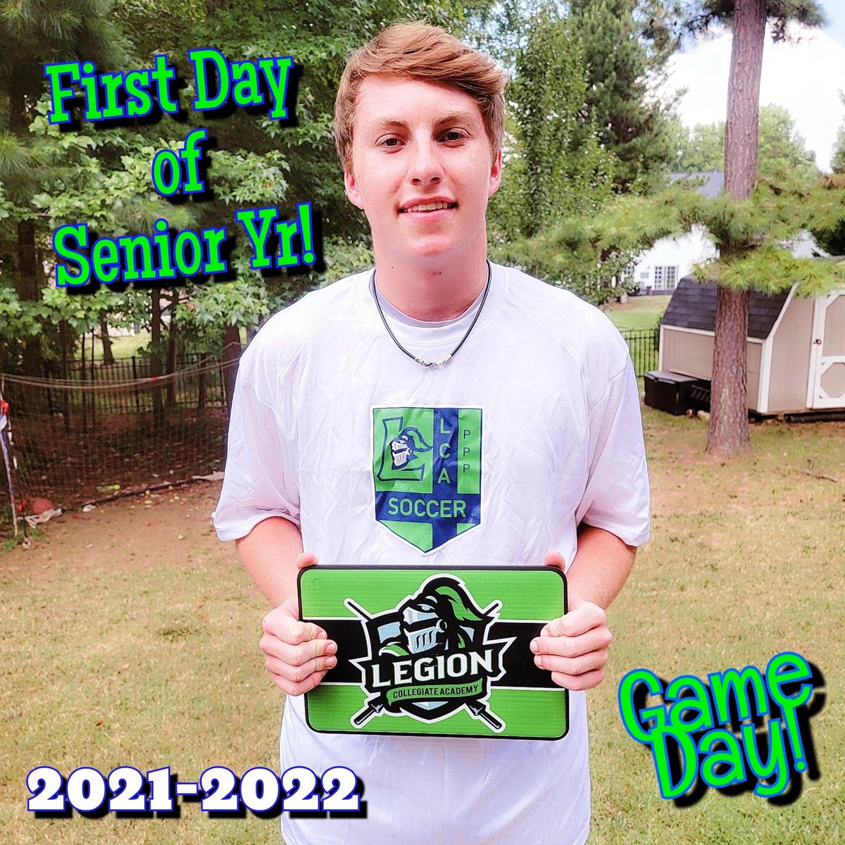 cdavidson100274's tweet photo. Big day for this kid! First Day of Senior year...at a new school...last "First Day" of high school.  Oh!...and it's Game Day too! Go Lancers!!! @academy_legion @LCAAthletics1 @ColemanD_GK
💙⚽️💚⚽️💙 #LCA #legionsoccer #betterforhim https://t.co/e9YXhe99Gr