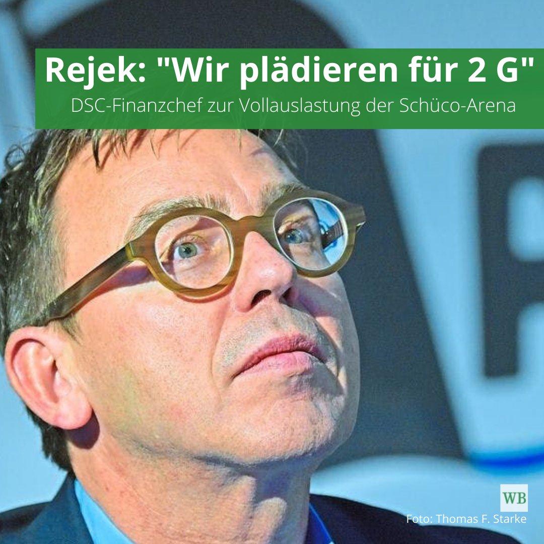 🦠⚽️ <a href="/arminia/">DSC Arminia Bielefeld</a> Bielefelds Finanz-Geschäftsführer Markus Rejek plädiert für eine 2G-Lösung, um in absehbarer Zeit wieder eine Vollauslastung der Schüco-Arena zu erreichen. Das sagte der 53-Jährige am Freitagabend im WDR-Fernsehen. 
▶️ Mehr im Artikel: westfalen-blatt.de/dsc/rejek-wir-…