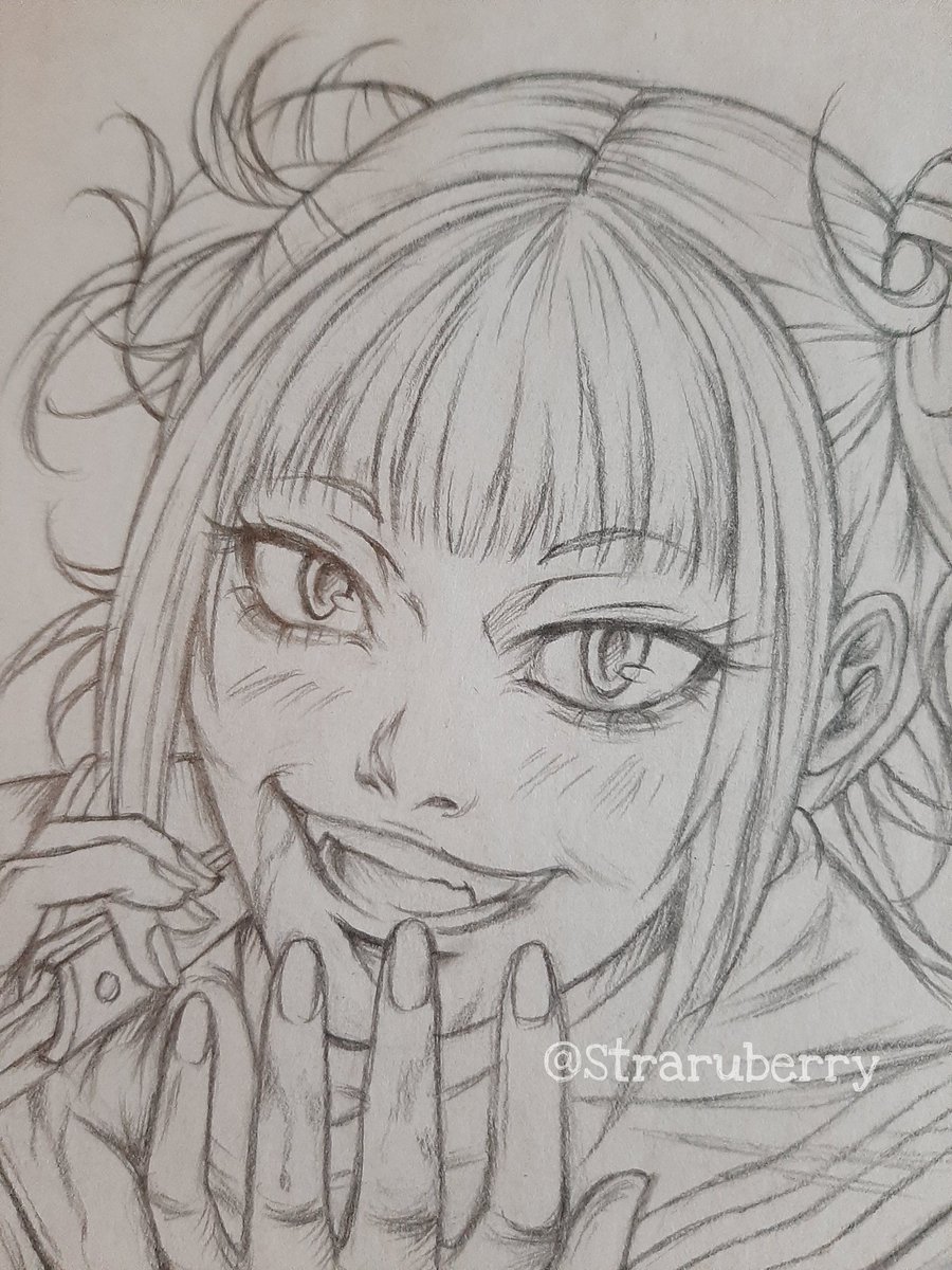 Straruberry's tweet photo. 🔪✨Toga Himiko ☆ BNHA ✨🔪

@YuuriUmbris quiso que el grafito A5 que ganó en mi último sorteo fuese para este personaje de #BokuNoHeroAcademia~ 

Es mi primer trabajo de dicho anime, y hacerla en tradicional me devolvió un poco a las raíces jj

¡Espero que os guste mucho! ✨❤ https://t.co/wfYIgItKw3
