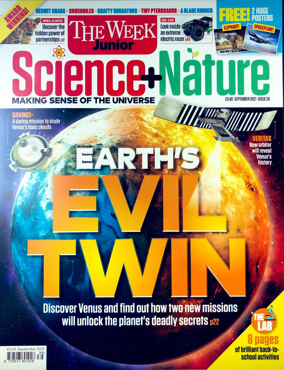 TWJSciNat's tweet photo. Can’t wait to drop this bad boy next week. This is one of our most exciting issues EVER!
#venus #nasamissions
#senttopress #dreamteam
#stemforkids #magazines #coverofthemonth
@bsmeinfo @gswrites #VijayShah @NASASolarSystem @JaneGoodallUK @ExtremeELive @izyofficial @culumbrown https://t.co/LAiLcvPWsp