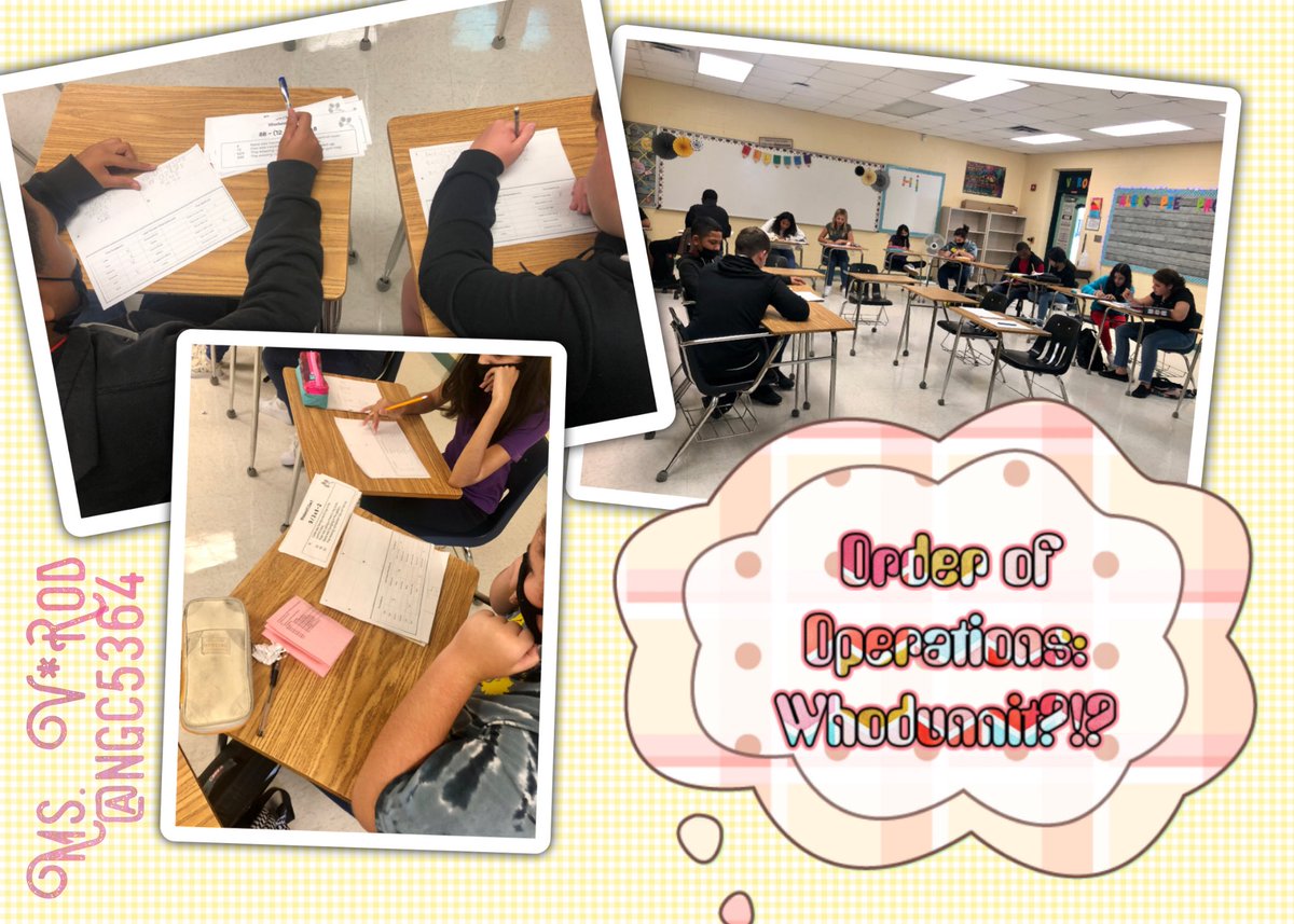 Working together reviewing order of operations with a round of Whodunnit?!? 🤨 #EmpoweredToLead #DestinedToSucceed @CorkscrewMiddle