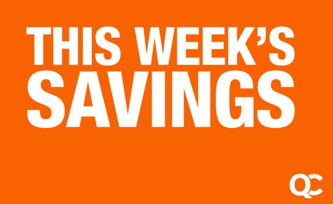 #QuoteCenter -This Week's Savings
Concrete &amp; Masonry Supplies For a limited time take an additional 10% off  
Ryobi Tools take an additional 5% off 
Wire is Back! – Mix &amp; Match up to 5% off
Interior Lighting - Up to 25% off Artcraft, Acuity &amp; More