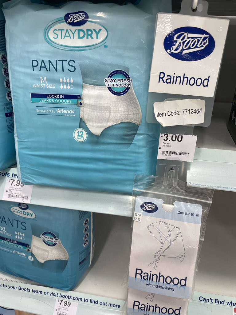 Martin Bruce on X: Whoever did this, deserves a Tena. @BootsUK   / X