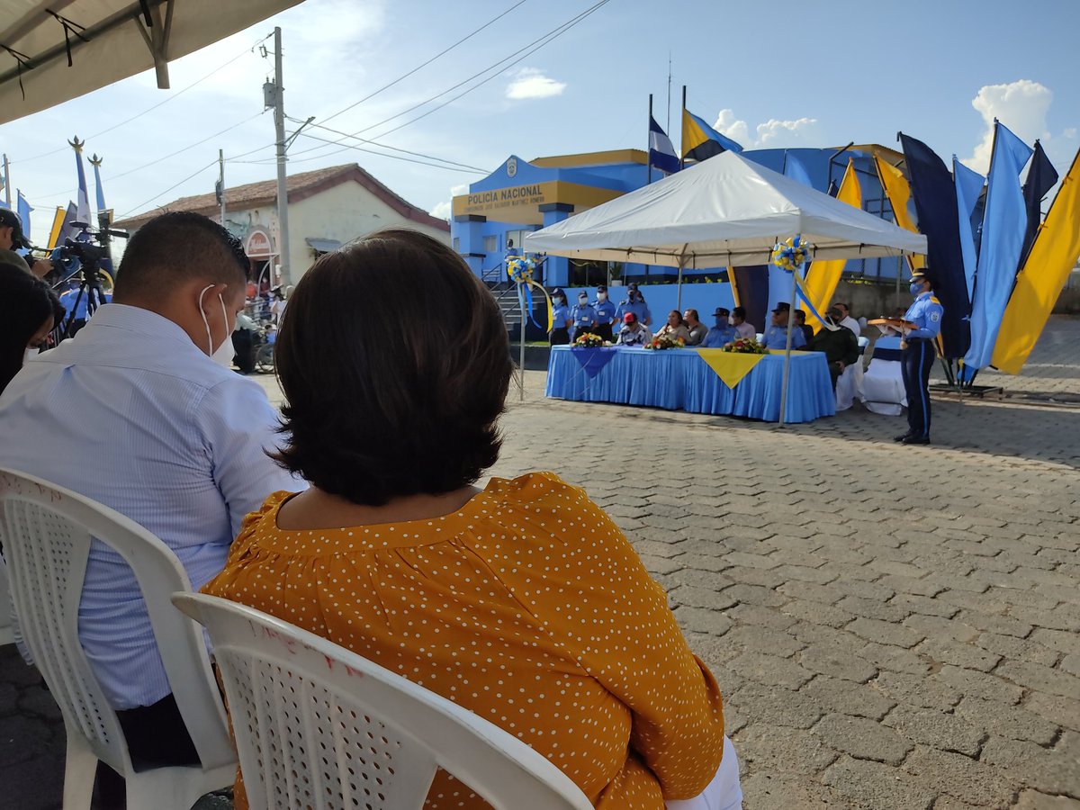 #TodosLosTriunfosSonDelPueblo || #Ahora Parte del acto de entrega y Inauguración de la nueva estación de Policia Nacional José Salvador Martínez Romero en #LaPazCentro ✊🏼🇳🇮 #Nicaragua #NicaraguaUnPuebloQueVence