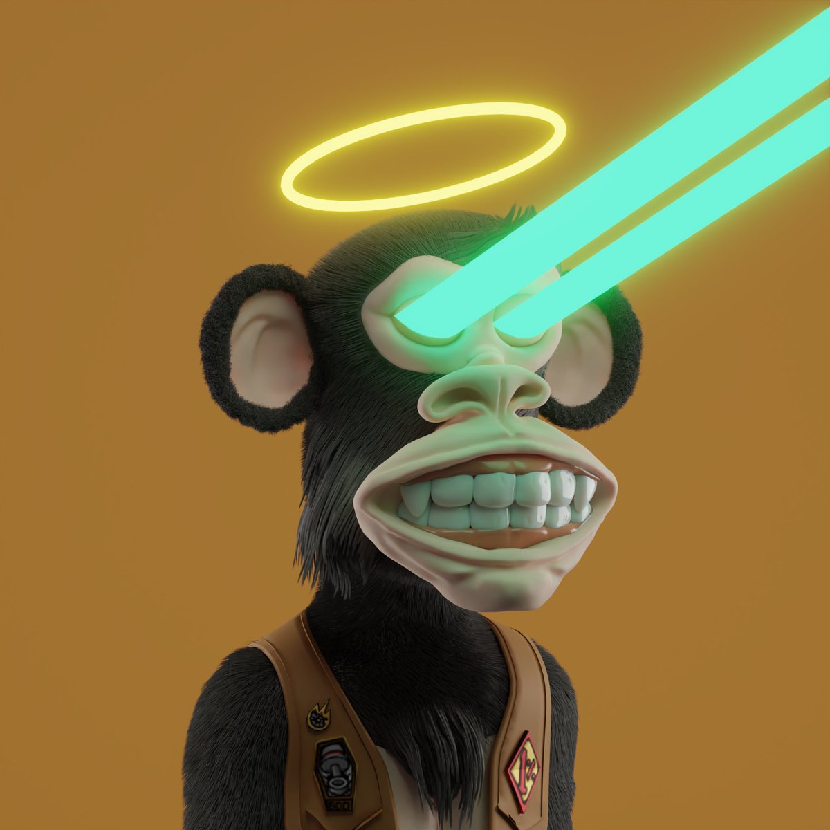 jarule's tweet image. Angel beams… @3DBoredApeClub