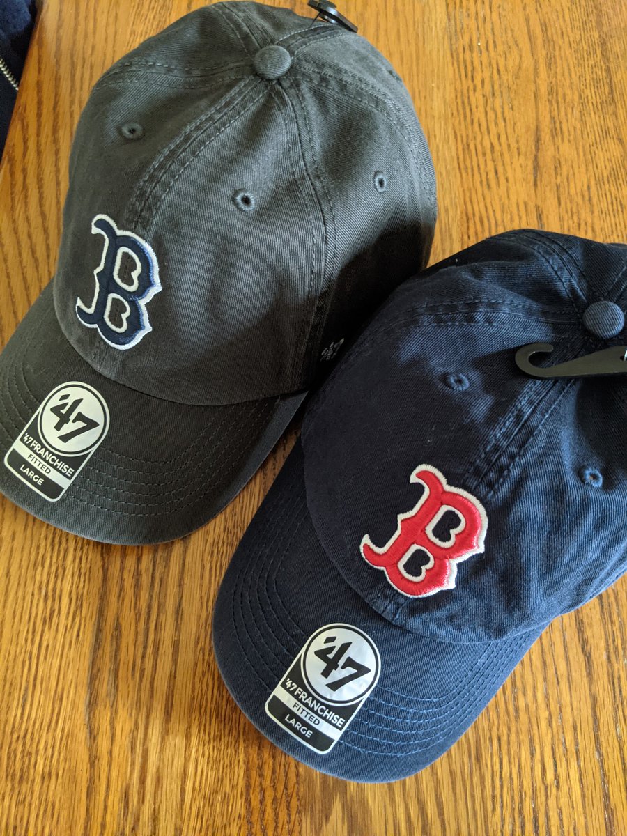dirtywaterrants's tweet photo. This is actually amazing... The hat I ordered on the left, the #47mystery hat on the right. Speechless! @RedSox @47 #DirtyWater https://t.co/Auf7qW5sX1