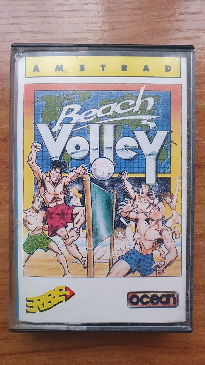 SpritePixel's tweet photo. Mi primer videojuego de cassette, le jugué en casa de una amiga. Juego muy divertido de volley playa. Que recuerdo aquellos juegos y aquellas portadas inolvidables. #gamer #90s #nostalgia #RETROGAMING https://t.co/hYoiRJn0kV