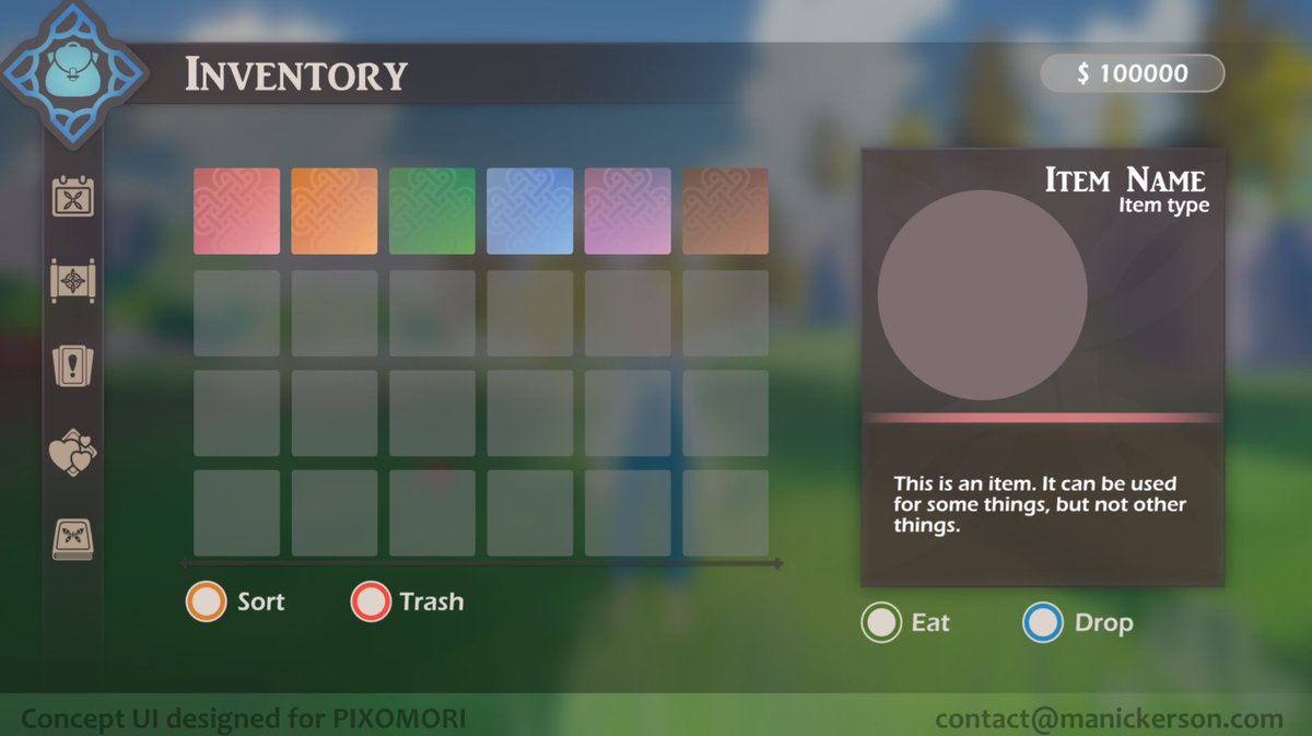 pixomori's tweet photo. We've been a little silent, but are excited to share what we've been up to! 

We've been redesigning the UI to better fit the art direction of game. 

See more here: https://t.co/KOurVI68Cm

#indiedev #indiegame #gamedev #gameart #UE4 #madewithunreal #rpg #screenshotsaturday #UI https://t.co/uTWuurZdok