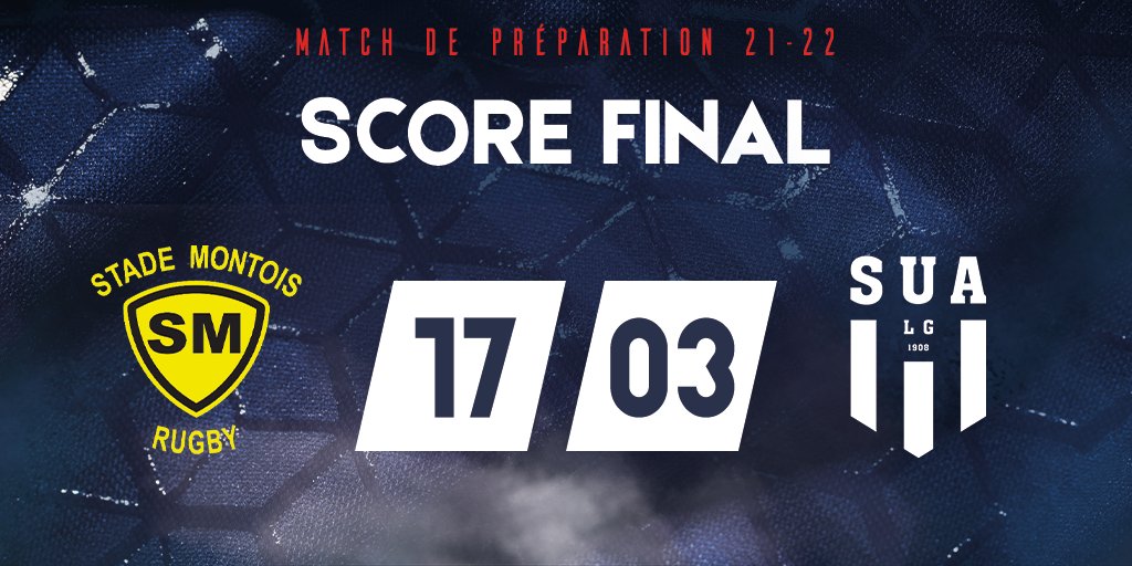agen_rugby's tweet photo. #SMSUA I Terminé à Mont-de-Marsan. 

@agen_rugby, encore en réglage, s'incline 17 à 03 dans ce deuxième match de préparation. 

Le travail et la prépa' continuent pour nos Agenais afin d'être prêts à la reprise ! 💪 https://t.co/ZBky7JNzAe