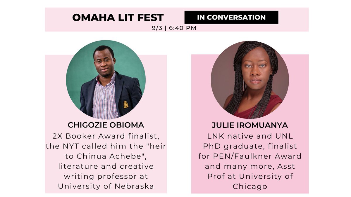 OmahaLitFest's tweet photo. Meet our readers! Schedule, details, tickets, and more at https://t.co/SvgazlcoOg https://t.co/eNwnHXPNa9