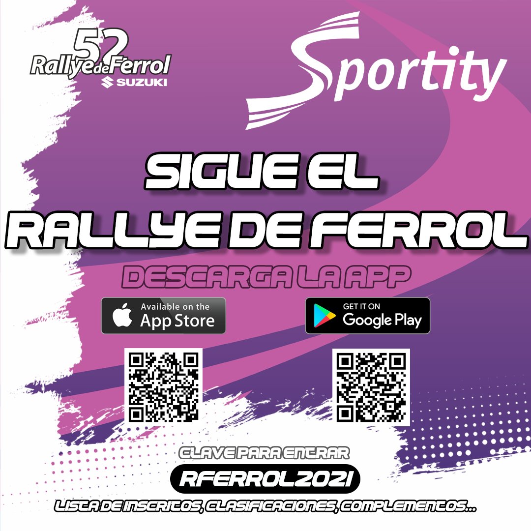 Descarga la APP y sigue el #52RallyeDeFerrol