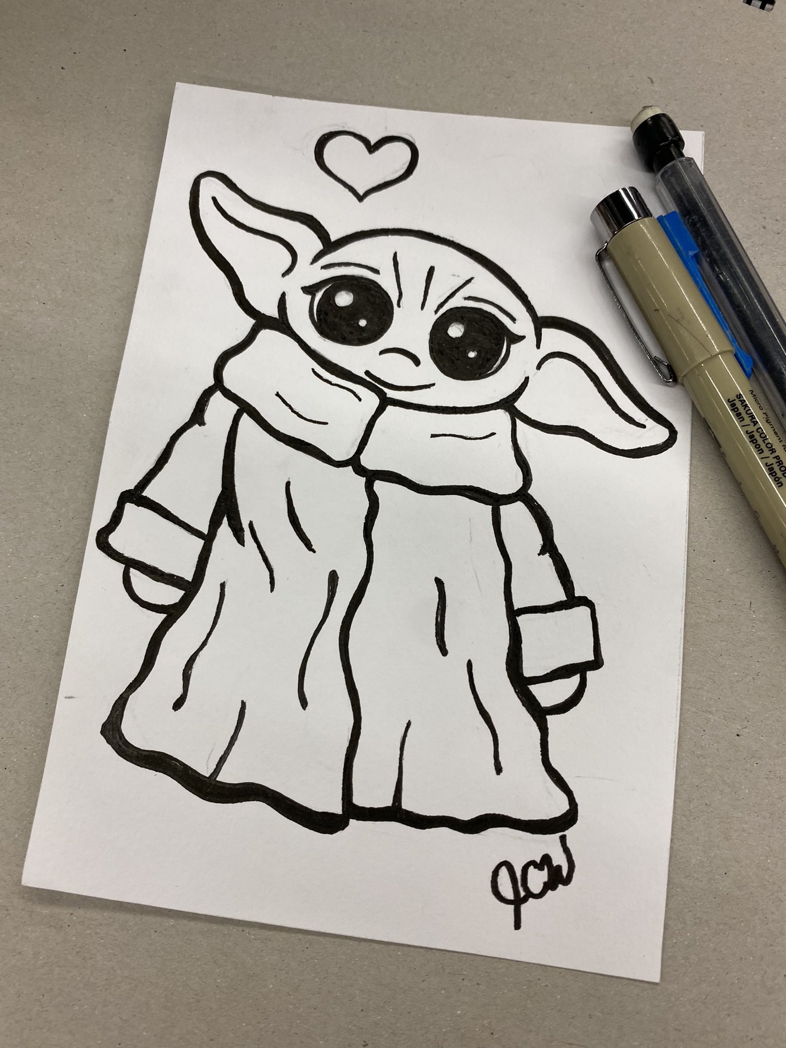 Jeanette Wummel It S Been Awhile And I Don T Normally Draw Fan Art But Someone Really Wanted Me To Draw Baby Yoda Goru Babyyoda Goru Babyyodaart Babyyodadrawing Drawing Sketch Quickdraw Goridrawing