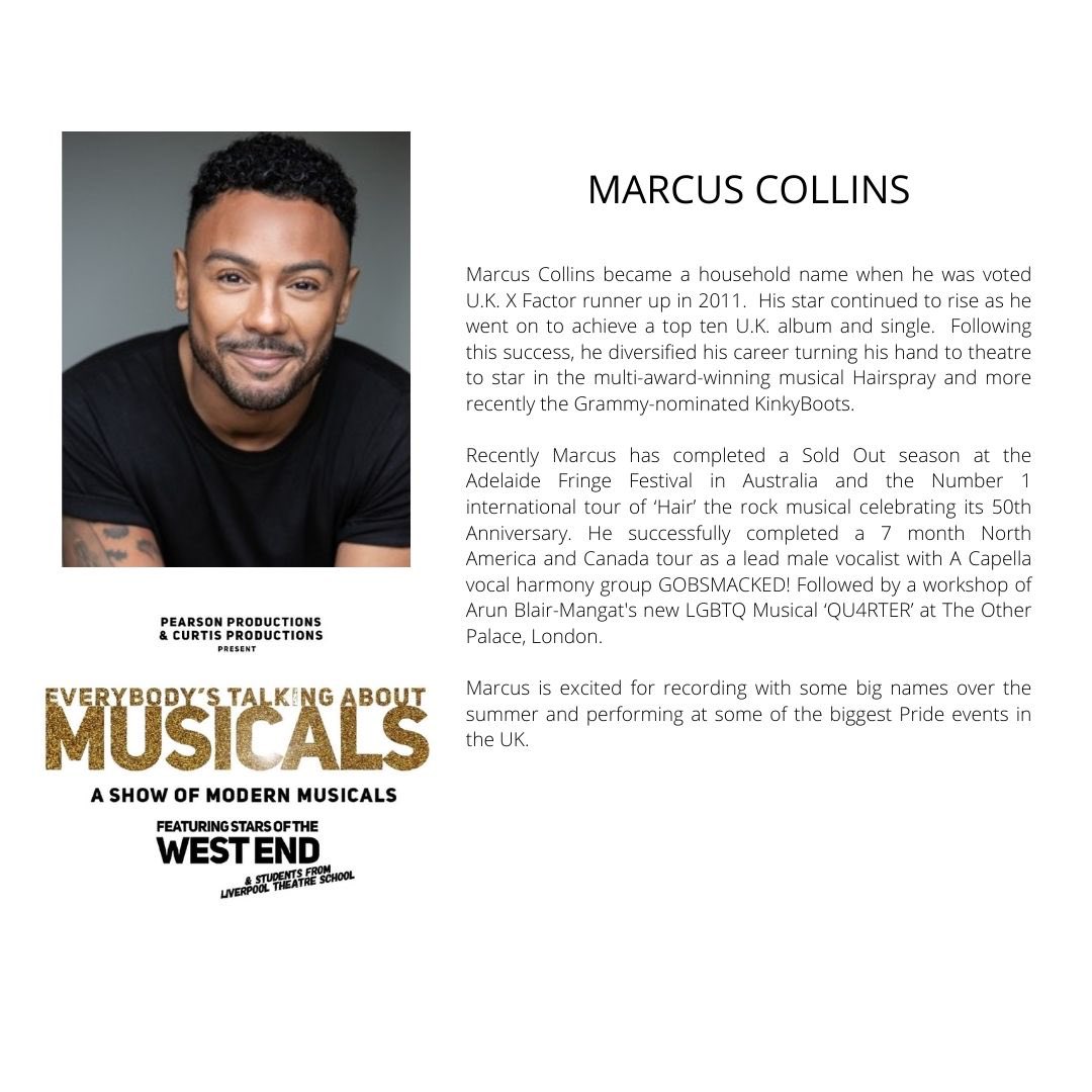 Listen out for @MarcuscollinsUK on @bbcmerseyside tomorrow morning chatting with @kevduala all about the Liverpool Theatre Festival and ‘Everybody’s Talking About Musicals’! 

@GoldmansCasting @LpoolTFestival @BombedOutChurch #curtisproductionsuk