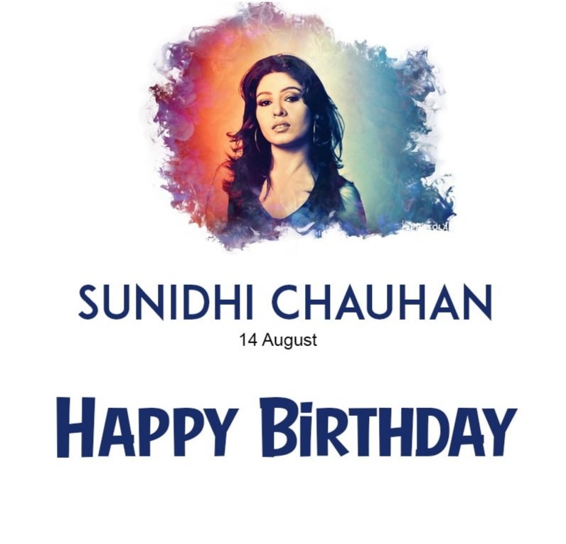 Happy 38th Birthday to Indian Female Playback Singer,

Mrs Sunidhi Chauhan Sonik Ji.       