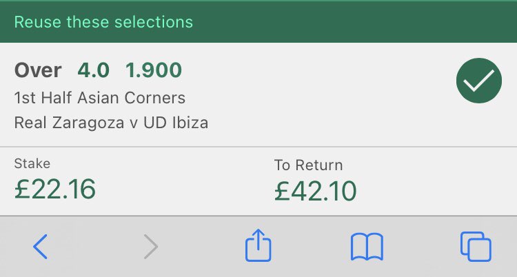 Bet 4 £20 banked 

Spain