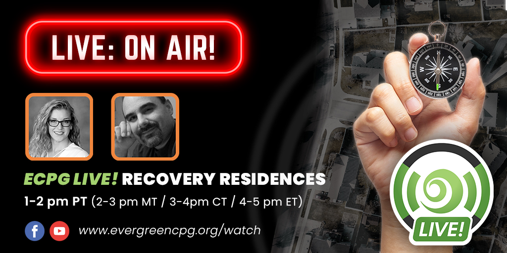 We're live! Grab your questions, jump in, and join the conversation. ECPG LIVE! #RecoveryResidences: youtube.com/watch?v=q4r4qs…