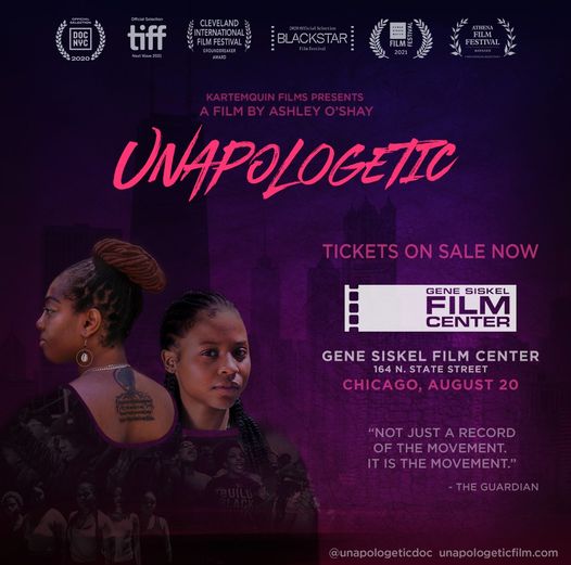 Mezcla Leader Ashley O'Shay's "Unapologetic Doc", is about to open in theaters, starting at the Gene Siskel Film Center of the School of the Art Institute of Chicago. 📣 Let's all turn up and celebrate our sister Ashley. Tickets are on sale now. 👉🏽 bit.ly/3sil6wu