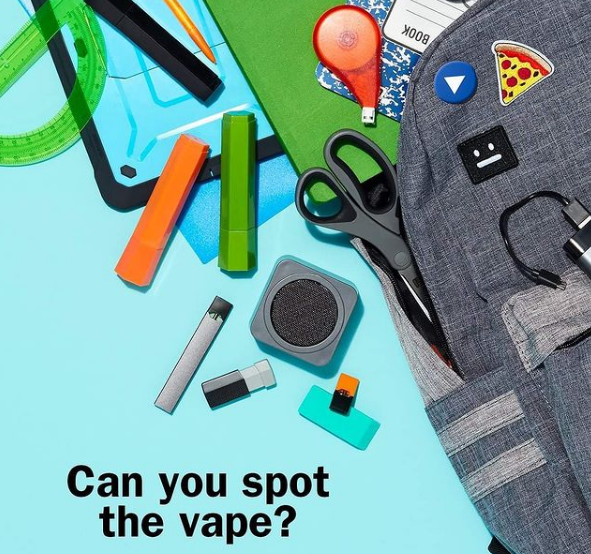 "Back to school supplies? Think again.

Familiarize yourself with e-cigarette devices and learn how to spot the differences."
#BacktoSchool2021 #BackToSchool #quitsmoking