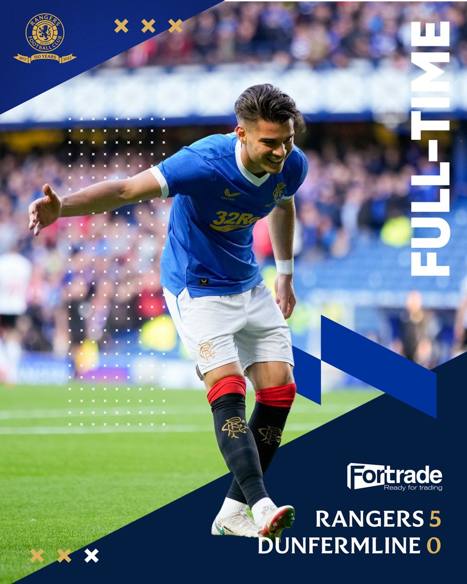 FULL-TIME: Rangers 5-0 Dunfermline Athletic

👏 A brilliant team performance at Ibrox.