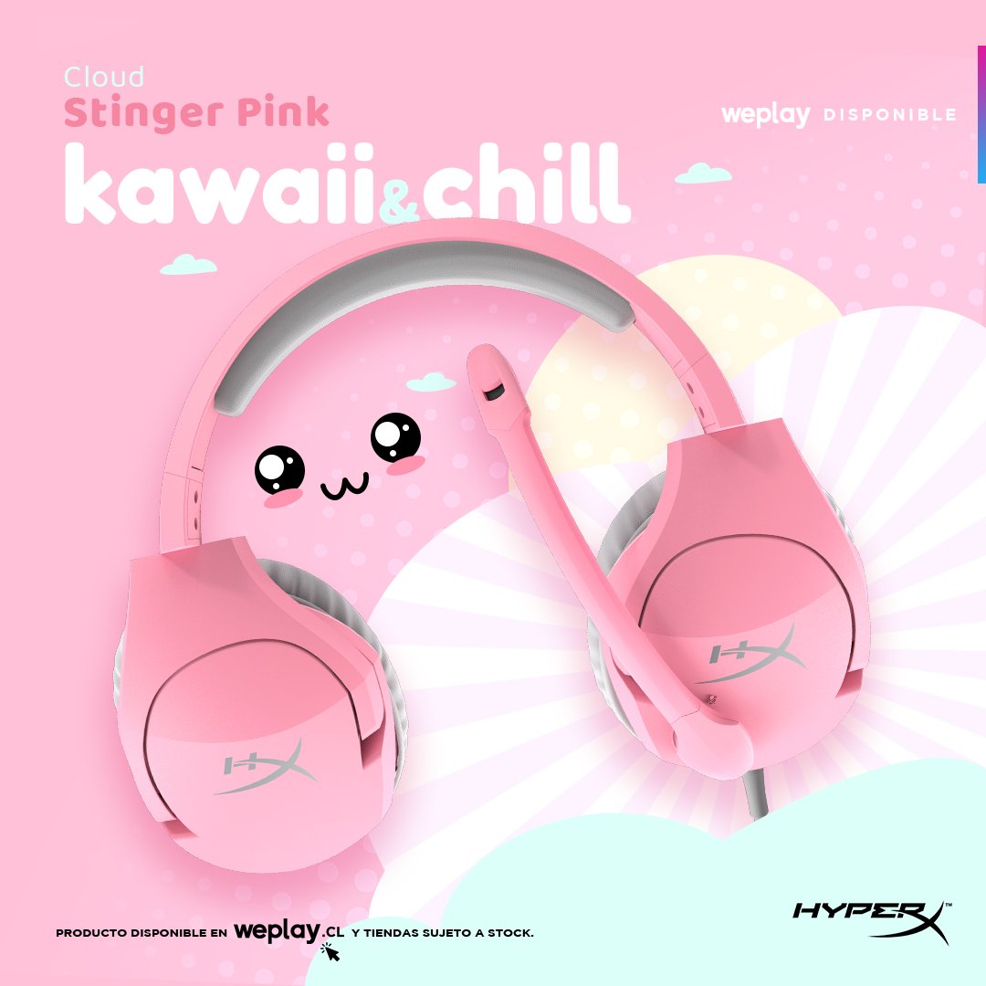 weplaystore_cl's tweet photo. ¡En rosa es más llamativo! 🙌Dale color a tu configuración con esta llamativa versión del #CloudStinger de #Hyperx 😍Son ligeros, con una calidad de sonido superior para una mayor comodidad 🎧👌 Disponible en web➡ https://t.co/Z4aeNW3haU ⬅y tiendas físicas abiertas #WeplayStore https://t.co/LIk2GzI0GY