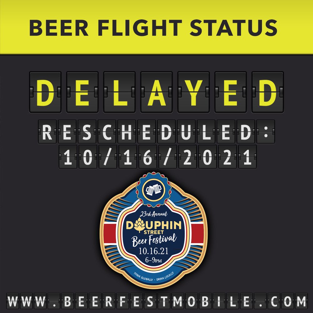 Beer Fest has been rescheduled for October 16th, 2021! 🍻 

We are looking forward to celebrating this fall. Any tickets purchased prior to this date change WILL BE honored in October 16th. 
Please visit our FAQ section at beerfestmobile.com for additional info. and updates.